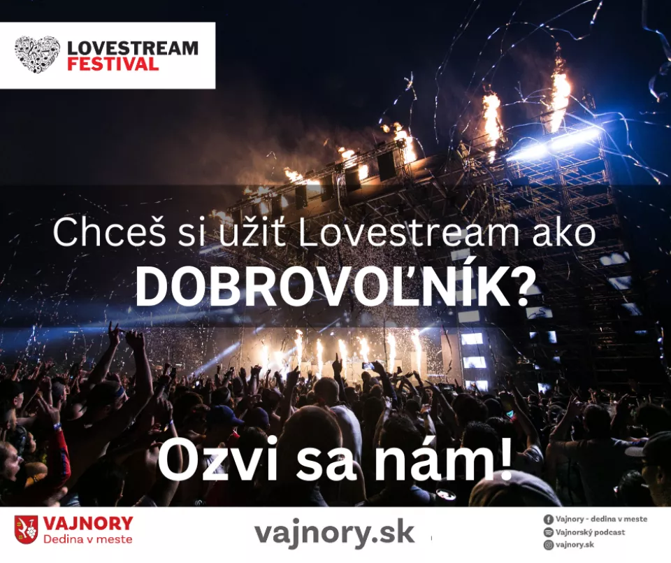 Chceš si užiť Lovestream a zároveň byť dobrovoľník, ozvi sa nám!