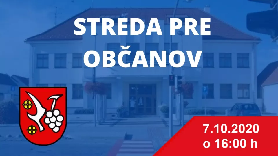 Stretnutie starostu s občanmi bude najbližšiu stredu 7.októbra 2020