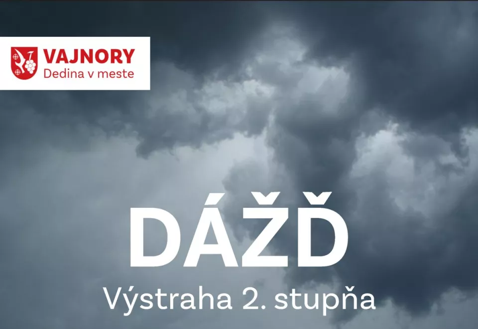 Výstraha 2. stupňa pred dažďom