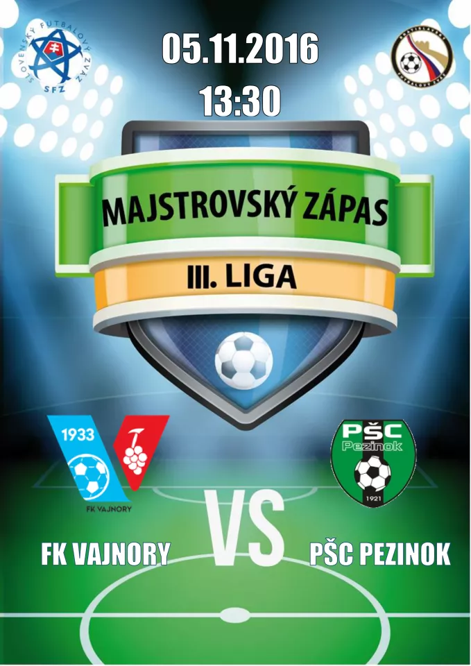Majstrovský ligový zápas FK Vajnory - PŠC Pezinok