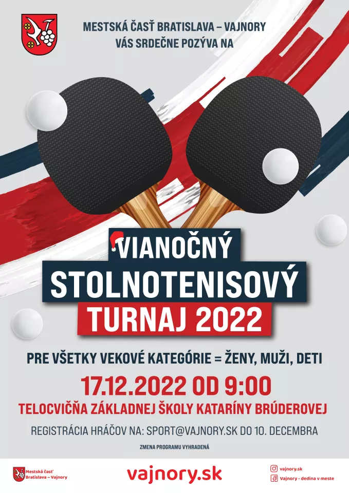 Vianočný stolnotenisový turnaj 2022