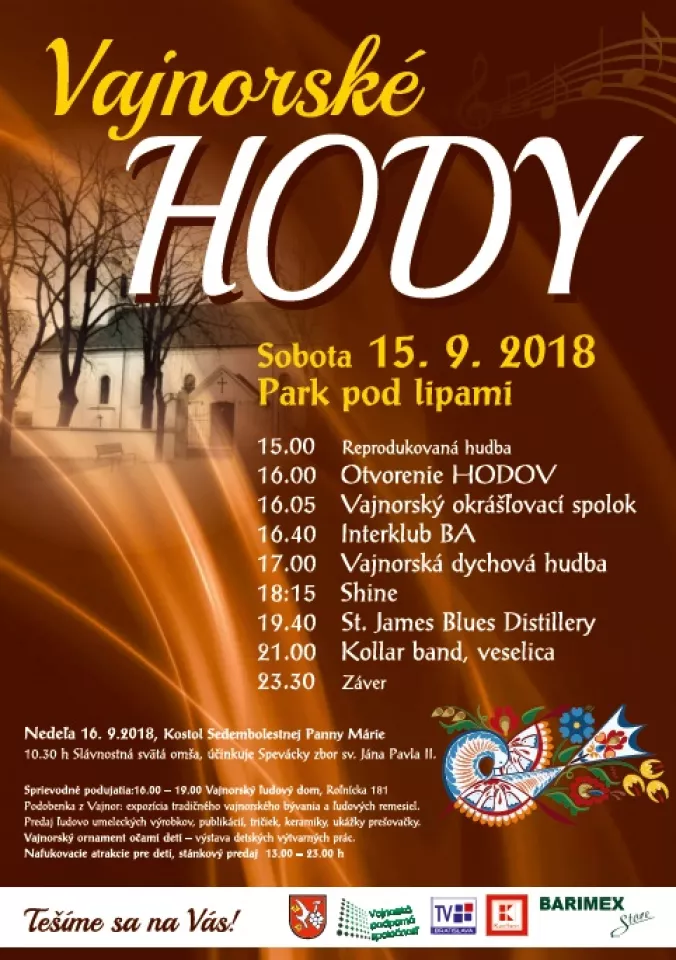 Hody vo Vajnoroch 15.-16.9.2018
