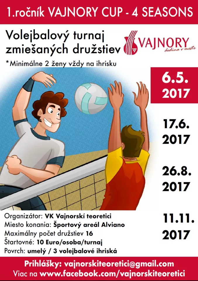 Vajnory cup – 4 SEASONS 6.5.2017